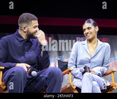 New York, Stati Uniti. 07th Ott 2022. Membri del cast Amazon's Wheel of Time Credit: Veronica Bruno/Alamy Foto Stock