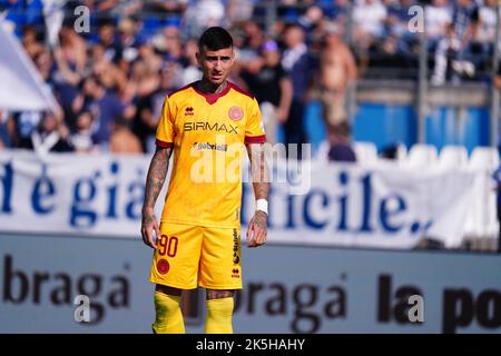 Brescia, Italia. 08th Ott 2022. Raul Asencio (COME Cittadella) durante Brescia Calcio vs COME Cittadella, partita italiana di calcio Serie B a Brescia, Italia, Ottobre 08 2022 Credit: Independent Photo Agency/Alamy Live News Foto Stock