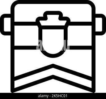 Croazia simbolo città icona contorno vettore. Mappa di Zagabria. Skyline politico Illustrazione Vettoriale