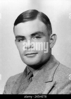 Alan Turing, Alan Mathison Turing (1912 – 1954) matematico inglese, informatico, logista, crittanalista e biologo teorico. Foto Stock