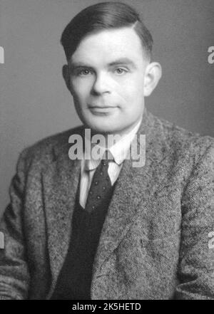 Alan Turing, Alan Mathison Turing (1912 – 1954) matematico inglese, informatico, logista, crittanalista e biologo teorico. Foto Stock