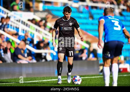 Peterborough, Regno Unito. 8th Ott 2022. Jonny Smith (11 Burton Albion) durante la partita della Sky Bet League 1 tra Peterborough e Burton Albion a London Road, Peterborough, sabato 8th ottobre 2022. (Credit: Kevin Hodgson | MI News) Credit: MI News & Sport /Alamy Live News Foto Stock