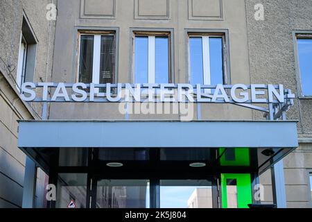 Archivio e Museo Stasi, Normannenstrasse, Lichtenberg, Berlino, Germania Foto Stock