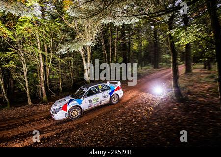 29 MOREL Jean-Luc, ROMERO Pascal, SUBARU WRX N4, azione durante la Rallye Terre des Cardabelles, 5th° round del Championnat de France des Rallyes Terre 2022, dal 7 al 9 ottobre a Millau, Francia - Foto Bastien Roux / DPPI Foto Stock