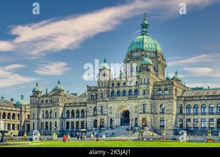 L'edificio del Parlamento della Columbia Britannica a Victoria, Canada. Foto Stock