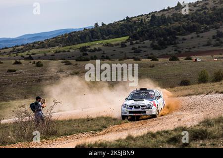 29 MOREL Jean-Luc, ROMERO Pascal, SUBARU WRX N4, azione durante la Rallye Terre des Cardabelles, 5th° round del Championnat de France des Rallyes Terre 2022, dal 7 al 9 ottobre a Millau, Francia - Foto Bastien Roux / DPPI Foto Stock