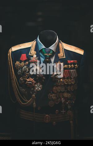 Uniforme del famoso cosmonaut Yuri Gagarin Foto Stock