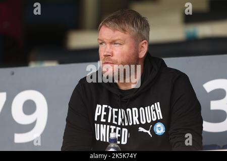 Peterborough, Regno Unito. 08th Ott 2022. Grant McCann (responsabile Peterborough Utd) al Peterborough United contro Burton Albion, EFL League One Match, al Weston Homes Stadium, Peterborough, Cambridgeshire. Credit: Paul Marriott/Alamy Live News Foto Stock