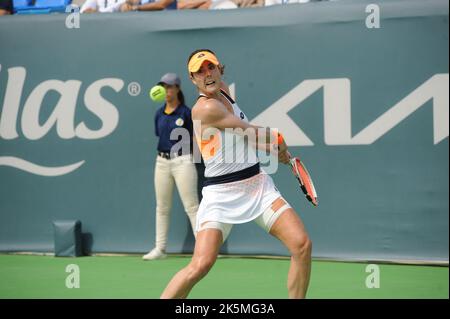 Monastir, Tunisia. 9th Ott 2022. AlizÅ½ Cornet (Francia) in azione.AlizÅ½ Cornet (Francia) vs Elise Mertens (Belgio) durante la finale del torneo di tennis jasmin Open Monastir 2022 (Credit Image: © Chokri Mahjoub/ZUMA Press Wire) Credit: ZUMA Press, Inc./Alamy Live News Foto Stock