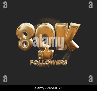 banner festeggiamenti per 40k follower da utilizzare sui social media Foto Stock