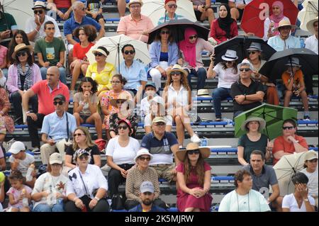 Monastir, Tunisia. 9th Ott 2022. AlizÅ½ Cornet (Francia) vs Elise Mertens (Belgio) durante la finale del torneo di tennis jasmin Open Monastir 2022 (Credit Image: © Chokri Mahjoub/ZUMA Press Wire) Credit: ZUMA Press, Inc./Alamy Live News Foto Stock