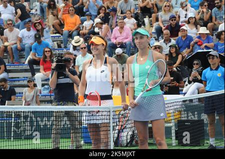 Monastir, Tunisia. 9th Ott 2022. AlizÅ½ Cornet (Francia) vs Elise Mertens (Belgio) durante la finale del torneo di tennis jasmin Open Monastir 2022 (Credit Image: © Chokri Mahjoub/ZUMA Press Wire) Credit: ZUMA Press, Inc./Alamy Live News Foto Stock