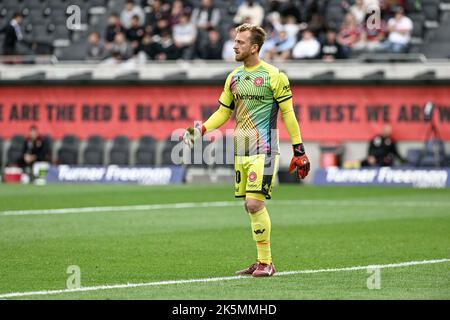 Sydney, Australia. 8th ottobre 2022 : CommBank Stadium, Sydney, Australia; a-League football Western Sydney Wanderers contro Perth FC; Lawrence Thomas of Western Sydney Wanderers Credit: Action Plus Sports Images/Alamy Live News Foto Stock