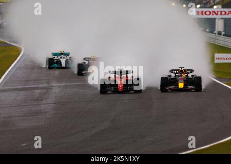 9th ottobre 2022; circuito di Suzuka, Ino, Città di Suzuka, Prefettura di mie, Giappone: FIA F1 Gran Premio del Giappone, giornata di gara; inizia la gara Foto Stock