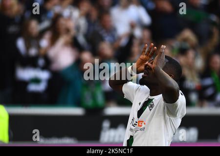 MOENCHENGLADBACH, GERMANIA - 9 OTTOBRE 2022: Marcus Thuram. La partita di calcio della Bundesliga Borussia Mönchengladbach vs 1. FC Koeln Foto Stock