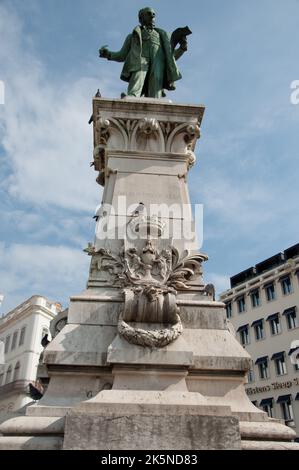 Statua di Joaquim Antonio de Aguilar, Largo de Portagem, Coimbra, Portogallo Foto Stock