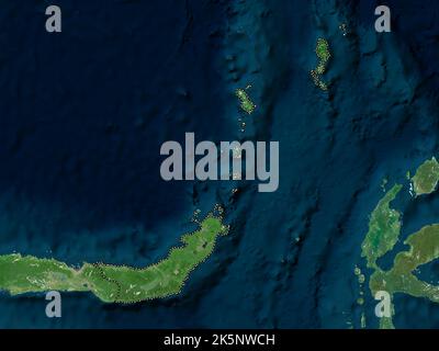 Sulawesi Utara, provincia dell'Indonesia. Mappa satellitare ad alta risoluzione Foto Stock