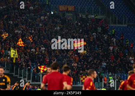 Roma, Italia 9th ottobre 2022: NOI Lecce durante la Serie Italiana Una partita di calcio 202223 tra AS Roma e US Lecce allo Stadio Olimpico Foto Stock