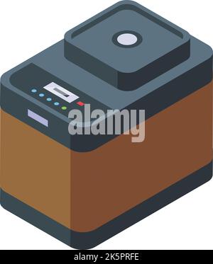 Icona Home breadmaker vettore isometrico. Macchina alimentare. Macchina per il pane Illustrazione Vettoriale