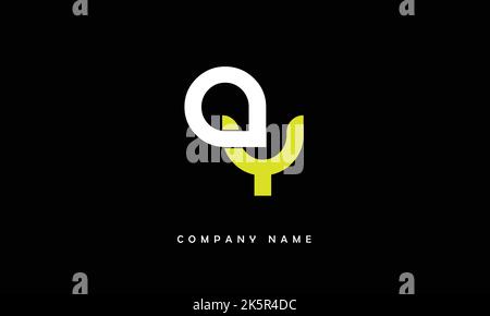 AY, YA Abstract Letters Logo Monogram Illustrazione Vettoriale