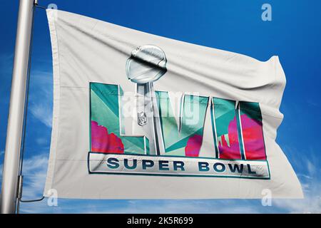 Illustrazione per il prossimo super Bowl lvii evento 2023 campionato nazionale di calcio, Foto Stock