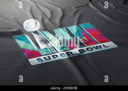 Illustrazione per il prossimo super Bowl lvii evento 2023 campionato nazionale di calcio, Foto Stock