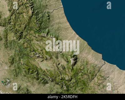 Abruzzo, regione d'Italia. Mappa satellitare a bassa risoluzione Foto Stock