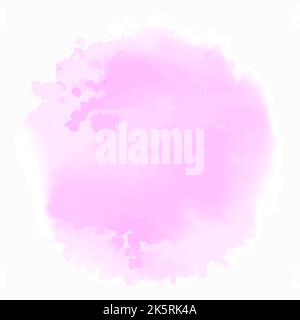 macchia acquerello con gocciolamenti e macchie di sbavatura, elemento vettoriale disegnato a mano Illustrazione Vettoriale