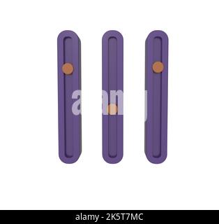 Icona del cursore dell'equalizzatore minimo, simbolo di regolazione del suono musicale, illustrazione del rendering 3D Foto Stock