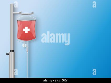 Sfondo vettore donazione sangue con spazio copia Illustrazione Vettoriale