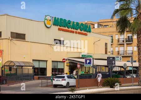 Mercadona Supermarket in Albox, Valle di Almanzora, provincia di Almeria, Andalucía, Spagna Foto Stock