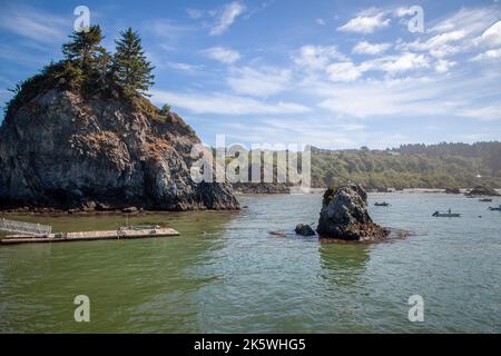 Trinidad Harbor nel nord della California Foto Stock