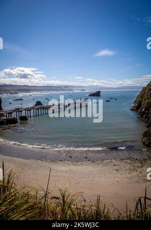 Trinidad Harbor nel nord della California Foto Stock