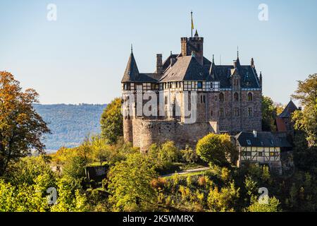 Witzenhausen, Assia, Germania. 9 ottobre 2022: Castello storico Berlepsch in un giorno d'autunno. Foto Stock