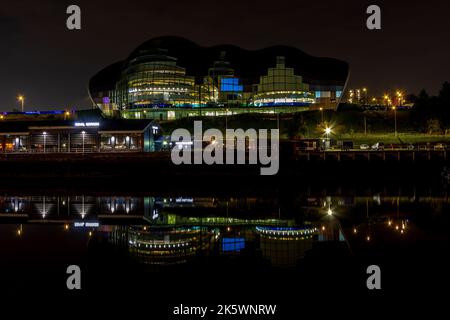 Il Sage Gateshead dal Quayside Newcastle upon Tyne Foto Stock
