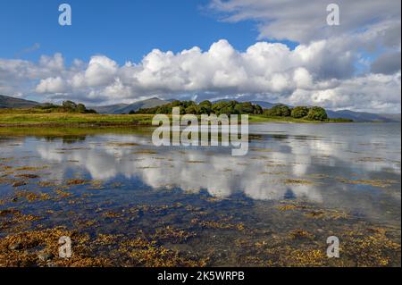 La baia interna a Port Ramsay sull'Isola di Lismore, Scozia Foto Stock