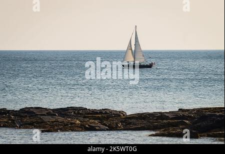 navigazione sulla costa di Ogunquit, Maine Foto Stock
