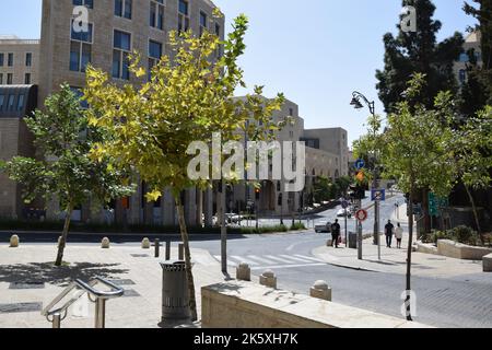 Strade vuote di Gerusalemme durante Rosh Hashanah 2022 Foto Stock