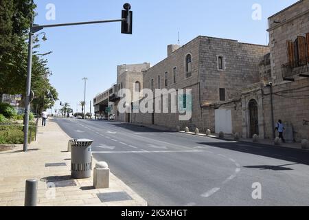 Strade vuote di Gerusalemme durante Rosh Hashanah 2022 Foto Stock