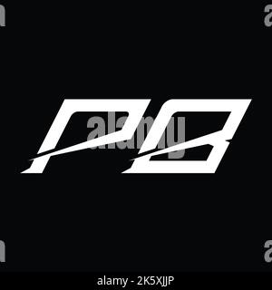 PB Logo monogramma lettera con modello di disegno stile sezione Foto Stock