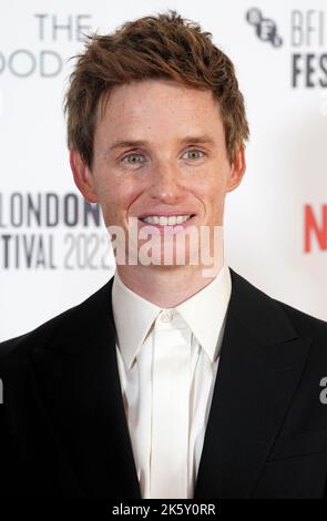 Eddie Redmayne ha partecipato alla prima edizione britannica della Good Nurse durante il BFI London Film Festival 2022 al Royal Festival Hall, Southbank Centre, Londra. Data immagine: Lunedì 10 ottobre 2022. Foto Stock