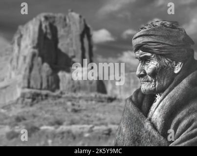 Geronimo fu il più famoso capo Apache e per oltre venticinque anni combatté contro gli Stati Uniti d'America e la sua espansione ad ovest. Foto Stock