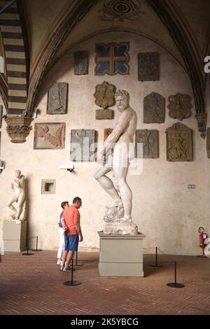 Oceano di Giambologna nel Museo del Bargello Firenze Foto Stock