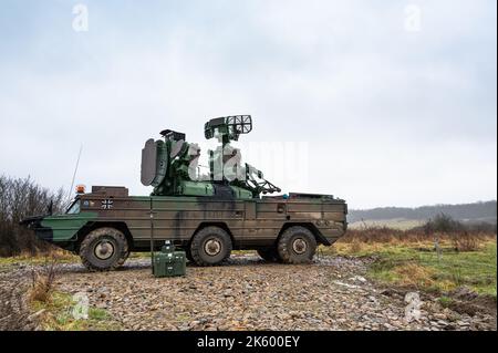 Il sistema missilistico tattico superficie-aria SA-8 Gecko sviluppato dall'Unione Sovietica. Foto Stock