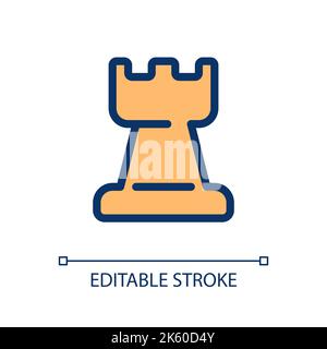 Strategia aziendale pixel Perfect RGB icona dell'interfaccia utente a colori Illustrazione Vettoriale