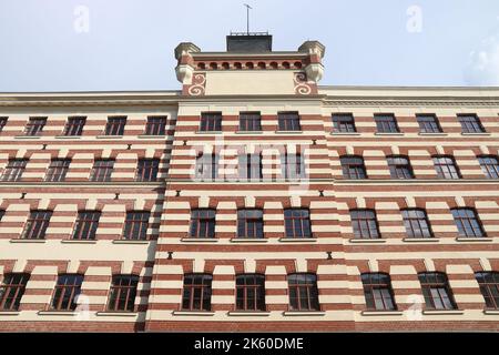 Distretto industriale di Plagwitz a Lipsia, Germania. Riproposto storico edificio industriale. Foto Stock