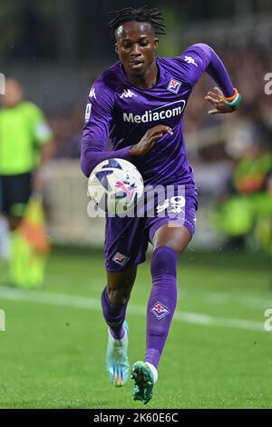 Stadio Artemio Franchi, Firenze, 10 ottobre 2022, Christian Michael Kouakou Kouame (ACF Fiorentina) durante ACF Fiorentina vs SS Lazio - IT Foto Stock