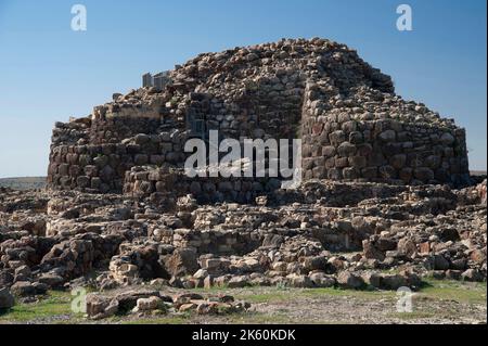 Su Nuraxi Area Archeologica, Barumini, Medio Campidano, Sardegna, Italia Foto Stock