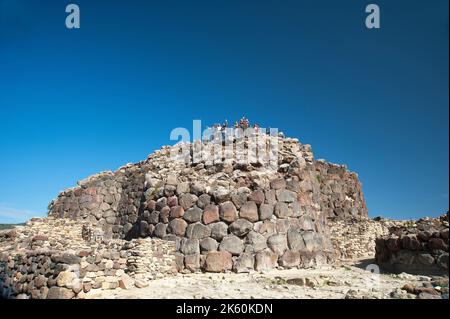 Su Nuraxi Area Archeologica, Barumini, Medio Campidano, Sardegna, Italia Foto Stock