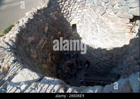 Su Nuraxi Area Archeologica, Barumini, Medio Campidano, Sardegna, Italia Foto Stock